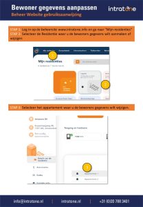 Bewoner gegevens aanpassen