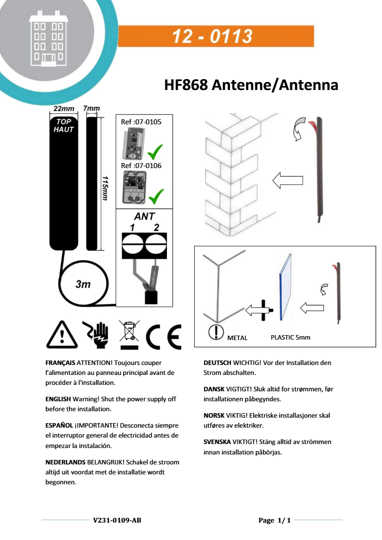 Externe antenne HF