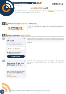 Handleiding MasterPass app