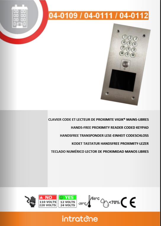 Code toetsenbord met proximity lezer